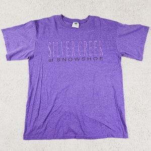 Vintage Kingstree Classic T Shirt Large Single Stitch Purple Stripe Made In USA